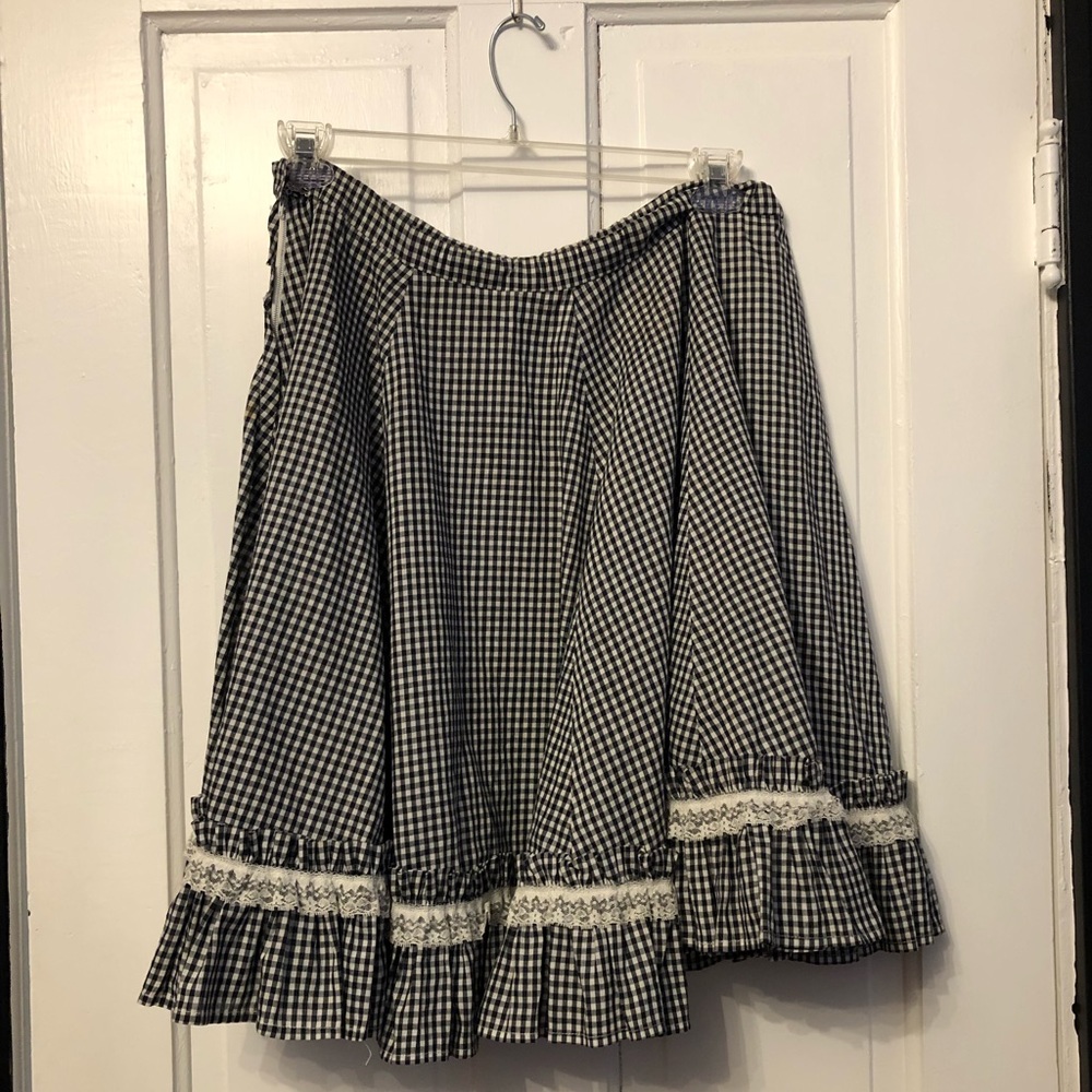 Handmade Rockabilly Pinup Full Swing Skirt - L-XL